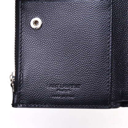 Saint Laurent Grain De Poudre Zipped Card Case Black 8 of 10