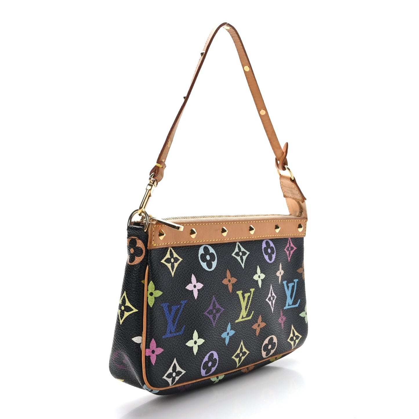 Monogram Multicolor Pochette Accessories Black
