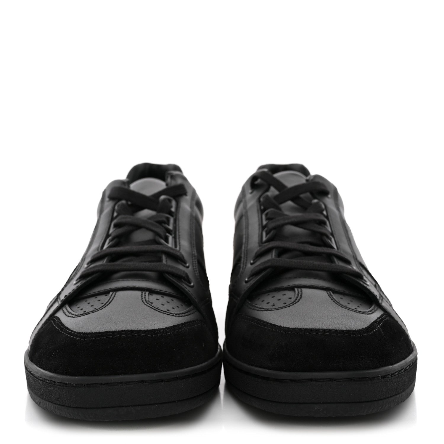 Christian Dior Calfskin Suede Logo Sneakers 40 Black 3 of 8