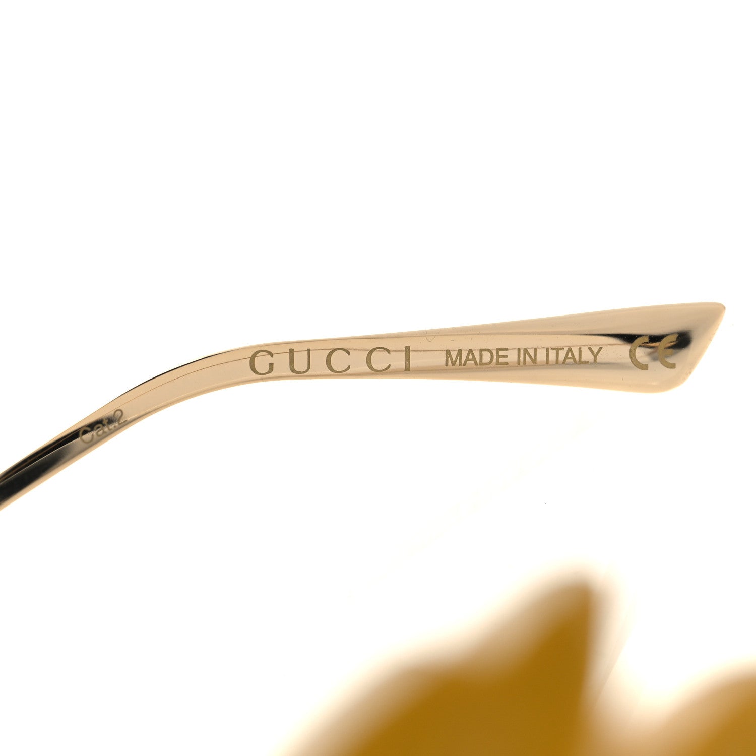 Gucci Acetate Square Frame Wing Sunglasses GG0535S Yellow 6 of 7