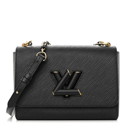Louis Vuitton Epi Twist Braided Strap Shoulder Bag MM Black 1 of 12