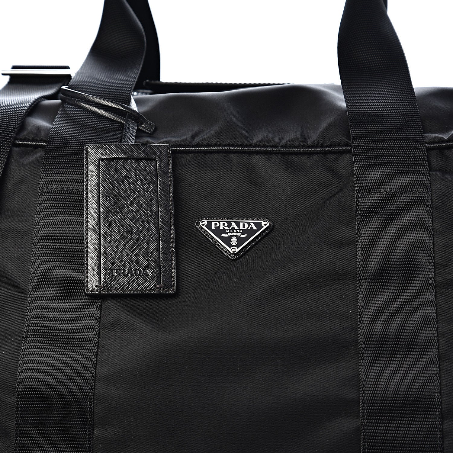 Prada Tessuto Nylon Saffiano Viaggio Carry On Travel Bag Black 11 of 11