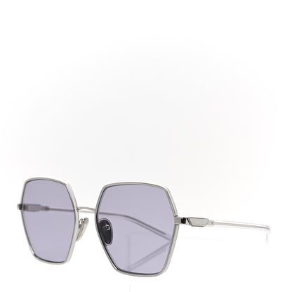 Prada Geometric Sunglasses PR 56YS Silver White 1 of 6