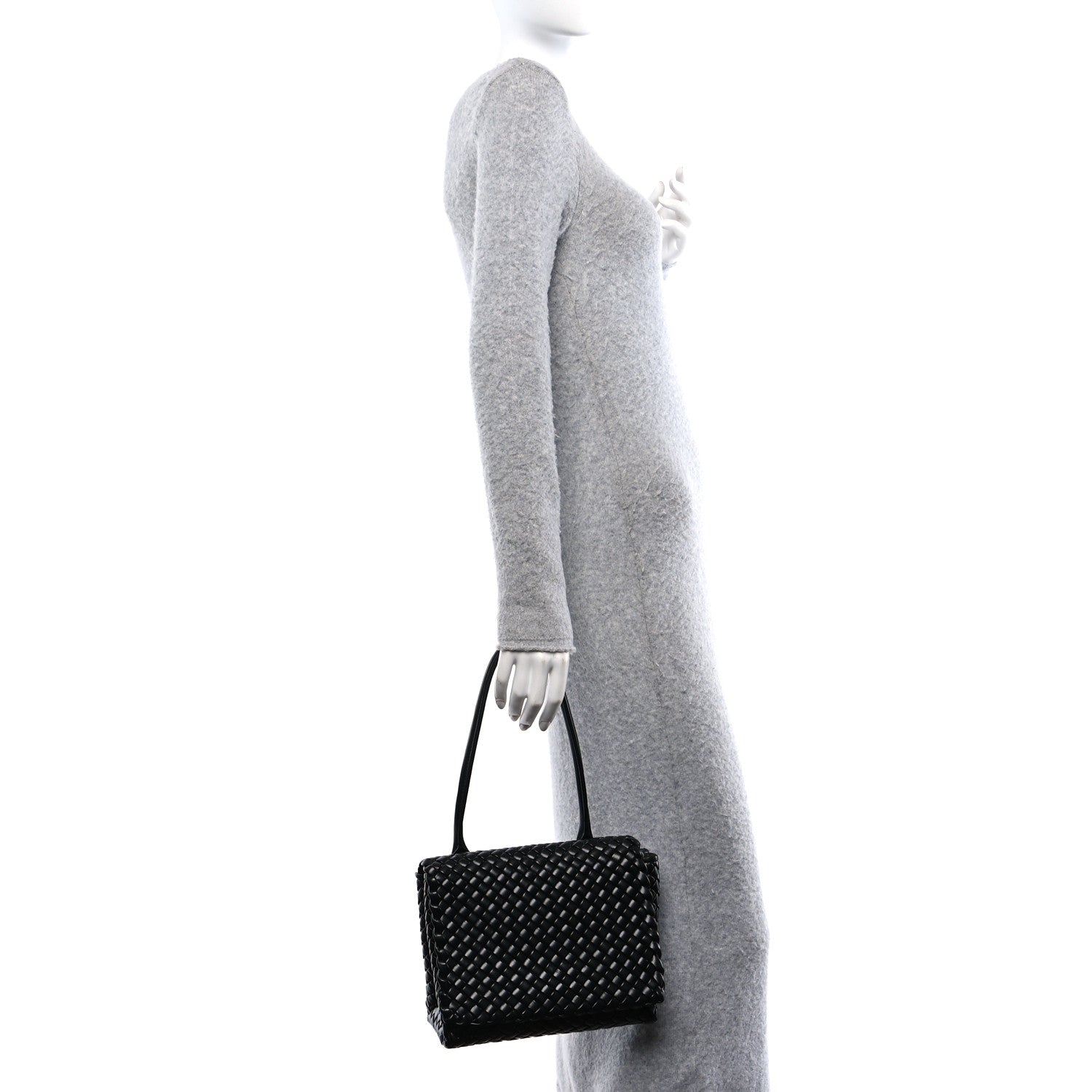 Bottega Veneta Nappa Intrecciato Patti Top Handle Bag Black 2 of 11