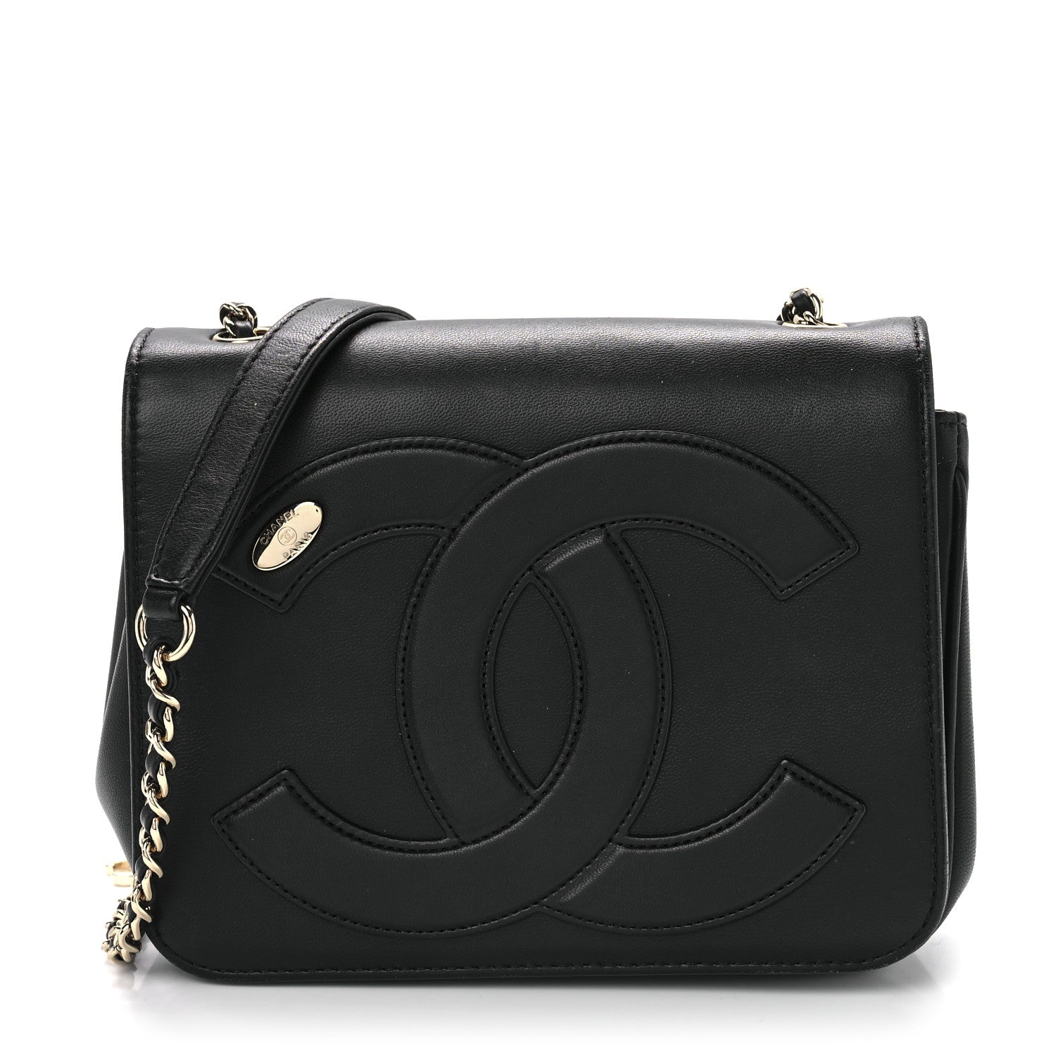 Chanel Lambskin CC Mania Flap Bag Black 1 of 9