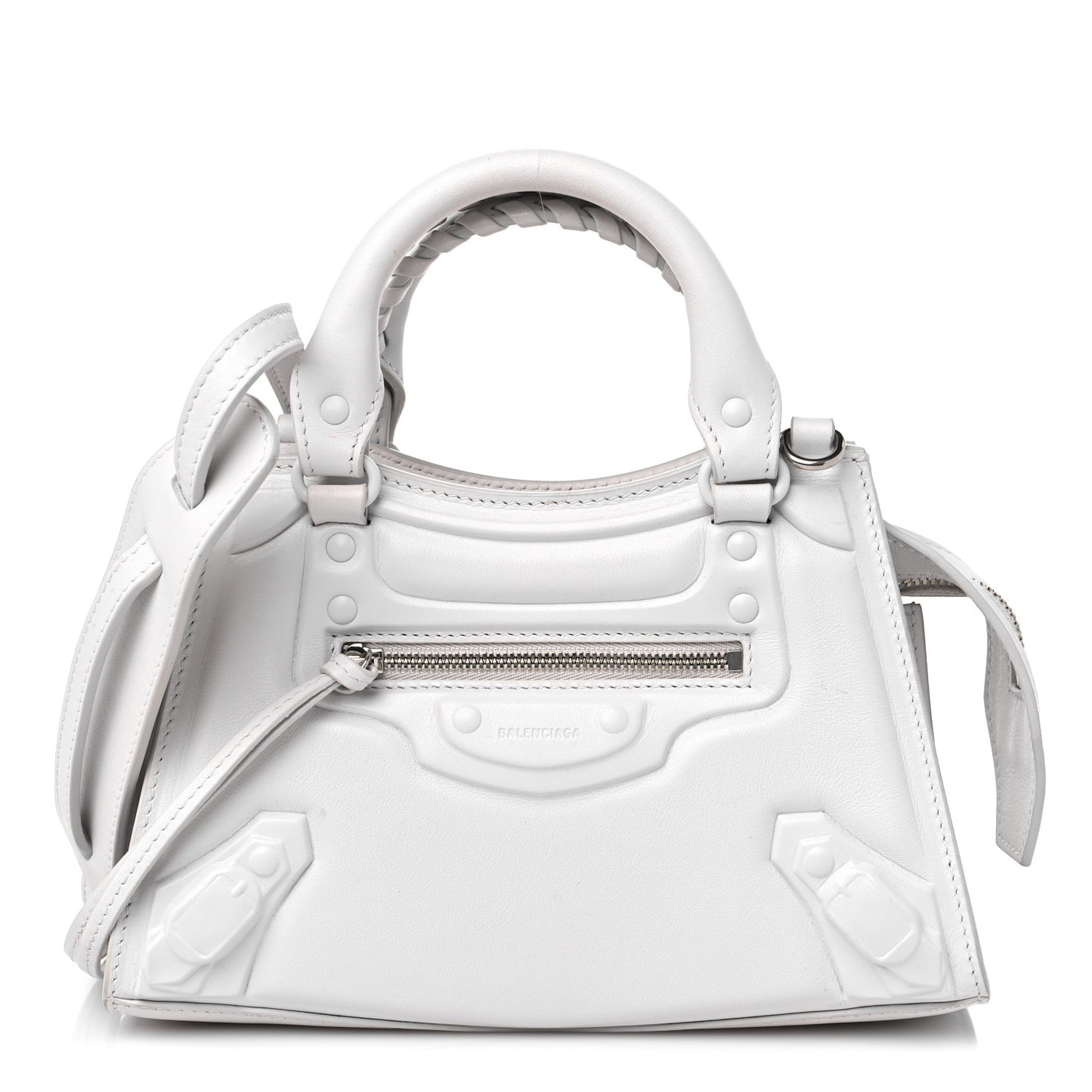 Smooth Calfskin Neo Classic Mini City Chalky White