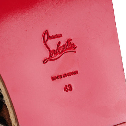 Christian Louboutin Pony Hair Mens Nuria Uomo Flat Sandals 43 Leopard 6 of 6
