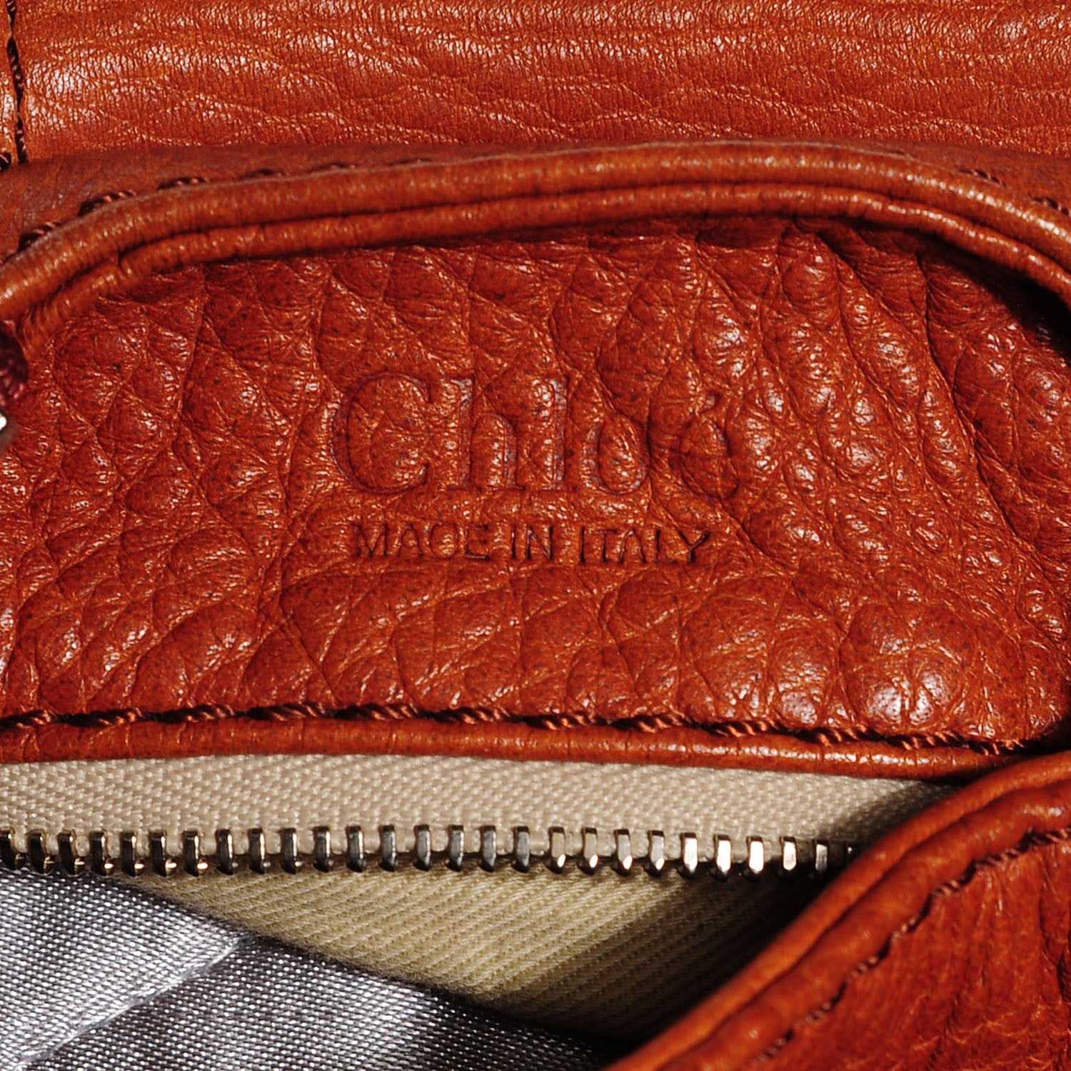 Chloe Calfskin Medium Paddington Satchel Whiskey 10 of 10