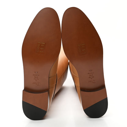 Christian Dior Soft Calfskin Empreinte High Boot 39.5 Ochre Brown 5 of 9
