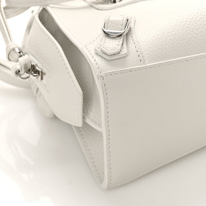 Balenciaga Grained Calfskin Neo Classic Silver Hardware Mini City White 7 of 8
