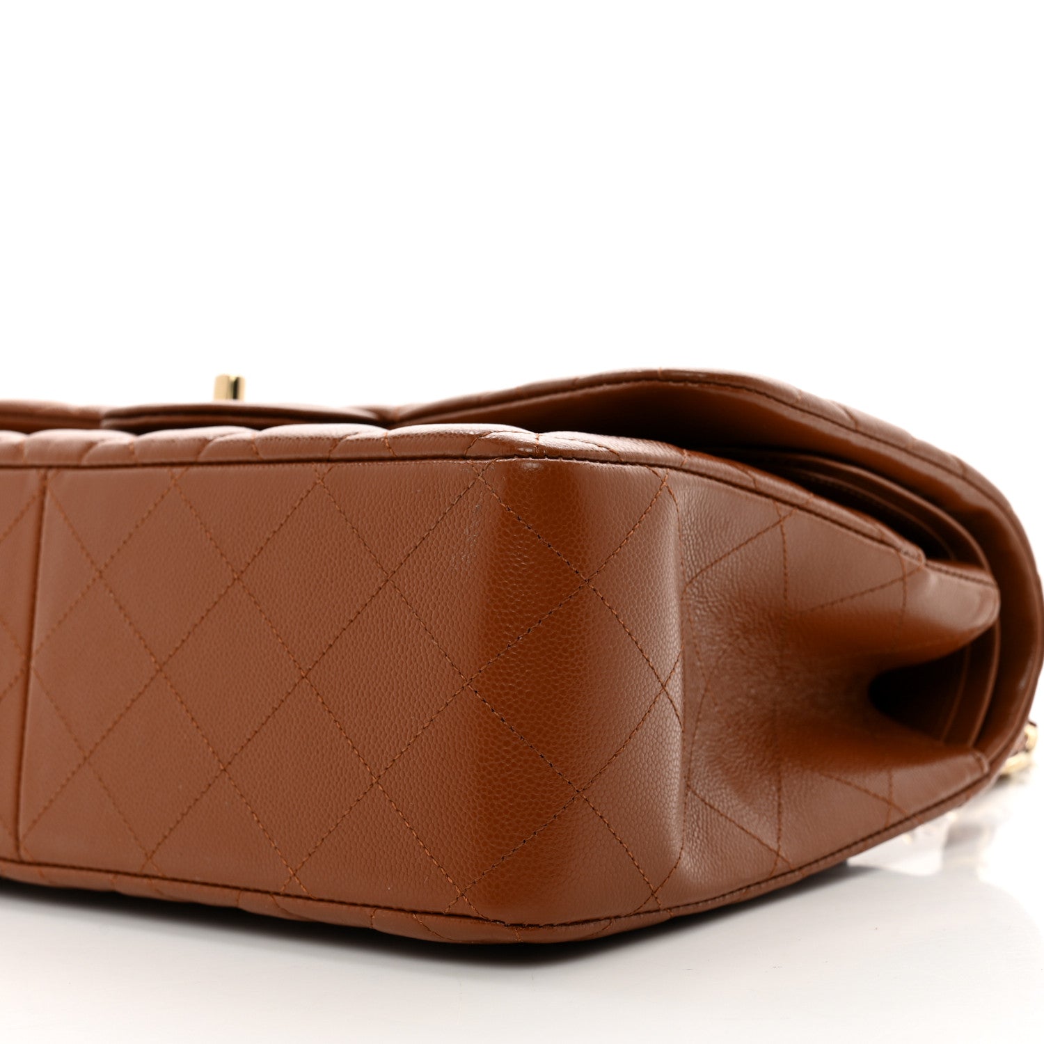 Chanel Caviar Quilted Jumbo Double Flap Light Brown 10 of 10