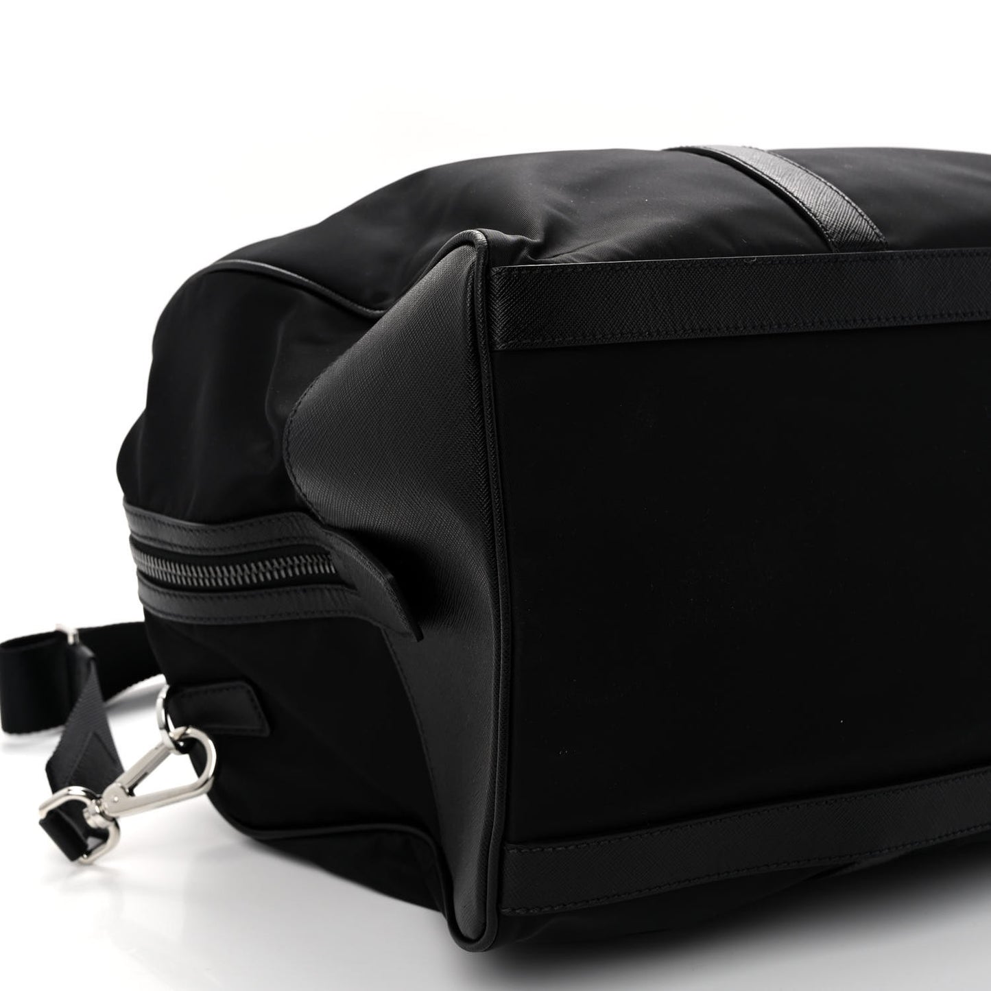 Re-Nylon Saffiano Duffle Bag Black