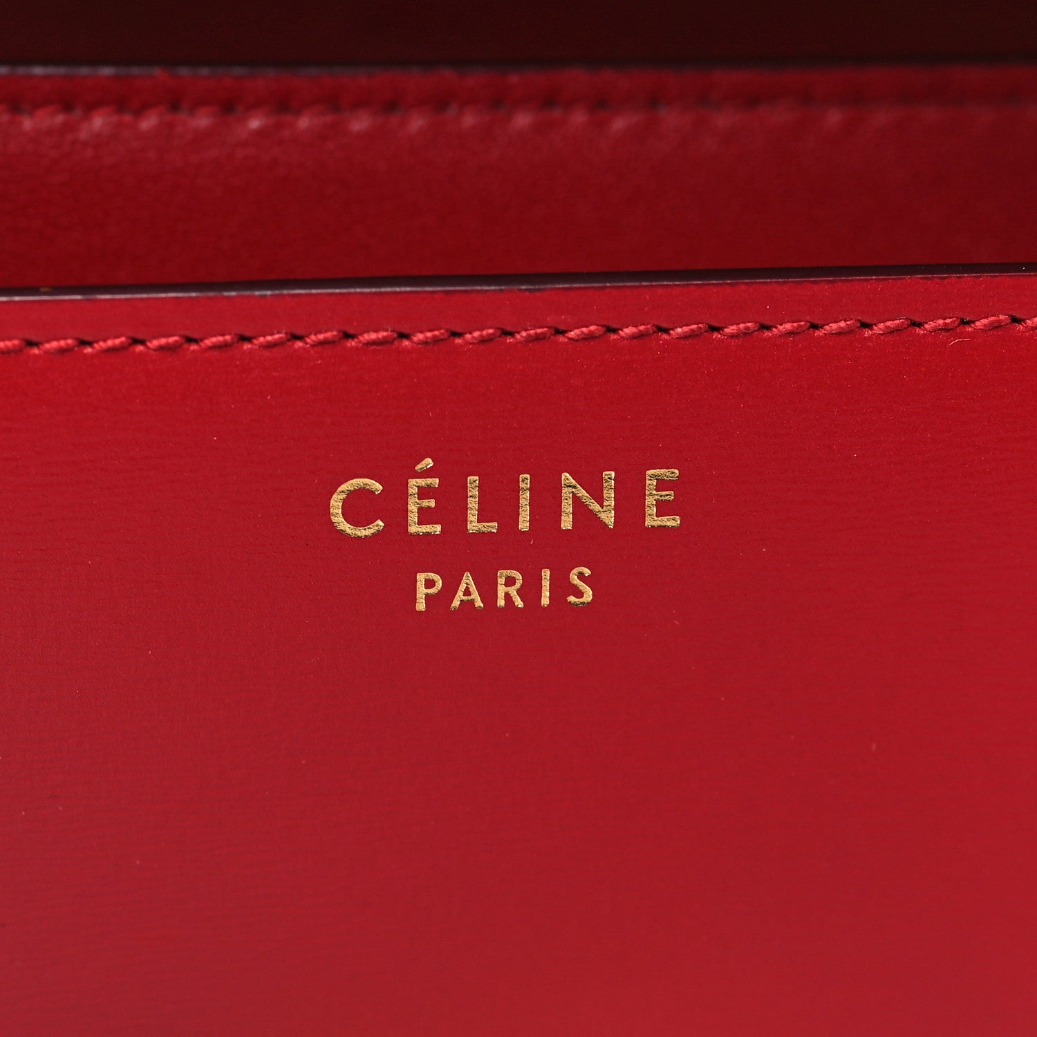 Celine Box Calfskin Medium Classic Box Flap Bag Red 5 of 8