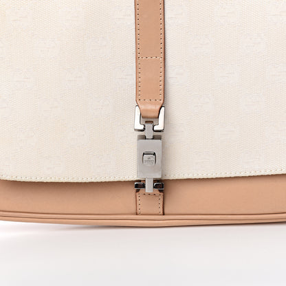 Gucci Monogram Small Jackie O Hobo White Brown 12 of 13