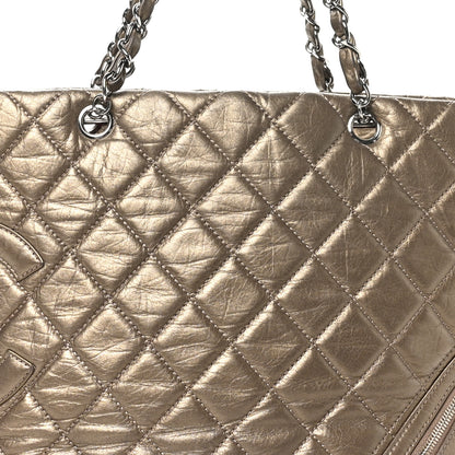 Chanel Metallic Aged Calfskin Quilted Large Cotton Club Tote Bronze 8 of 10