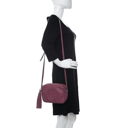 Gucci Pebbled Calfskin Small Soho Disco Bag Peonia Flower 2 of 12