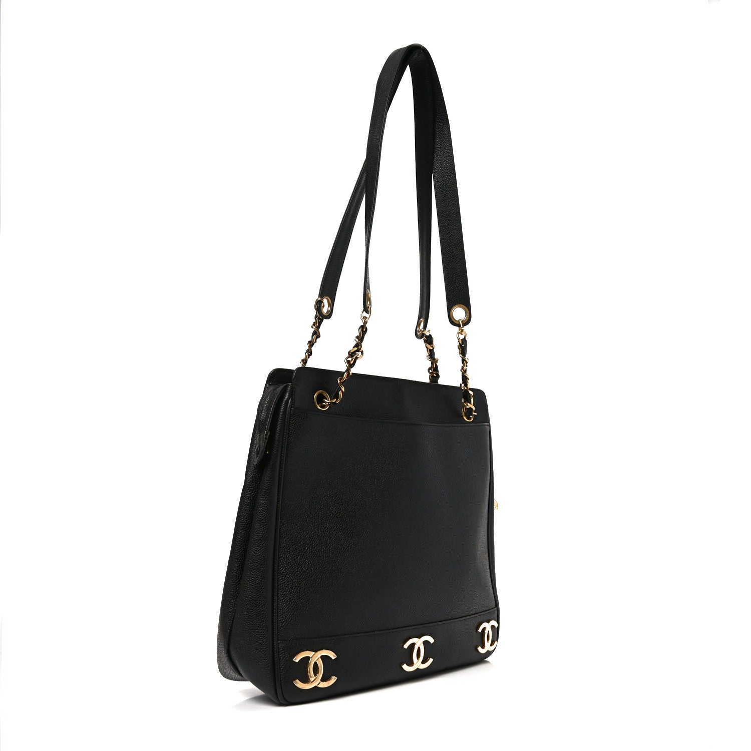 Chanel Caviar CC Shoulder Bag Black 3 of 10
