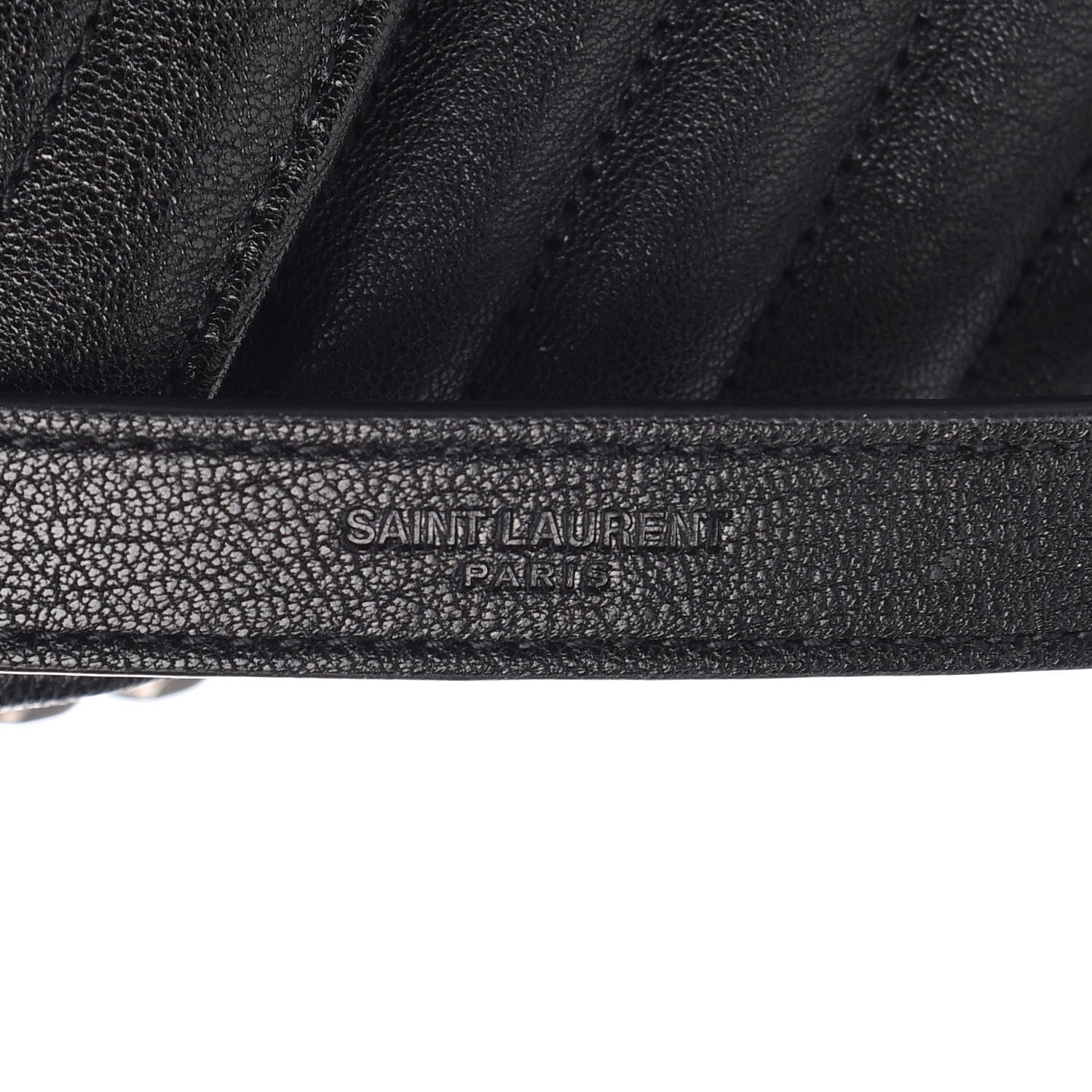 Saint Laurent Sheepskin Matelasse Chevron Monogram Medium College Bag Black 6 of 8