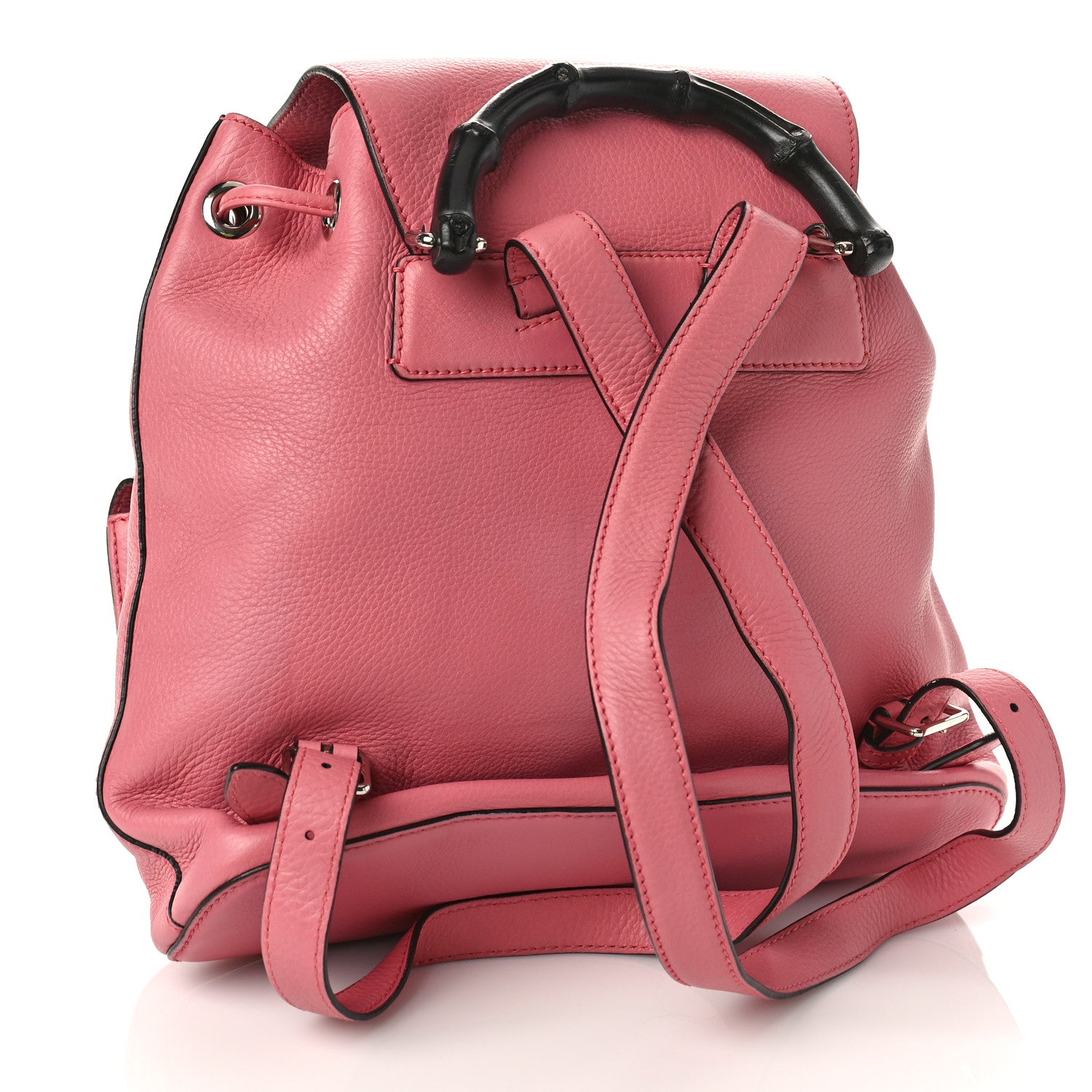 Gucci Cellarius Calfskin Medium Bamboo Backpack Glossy Pink 2 of 10