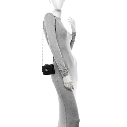Chanel Lambskin Quilted Trendy CC Card Holder On Chain Black 2 of 11