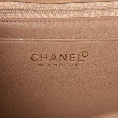 Chanel Lambskin Quilted Medium Single Flap Beige Black 6 of 26