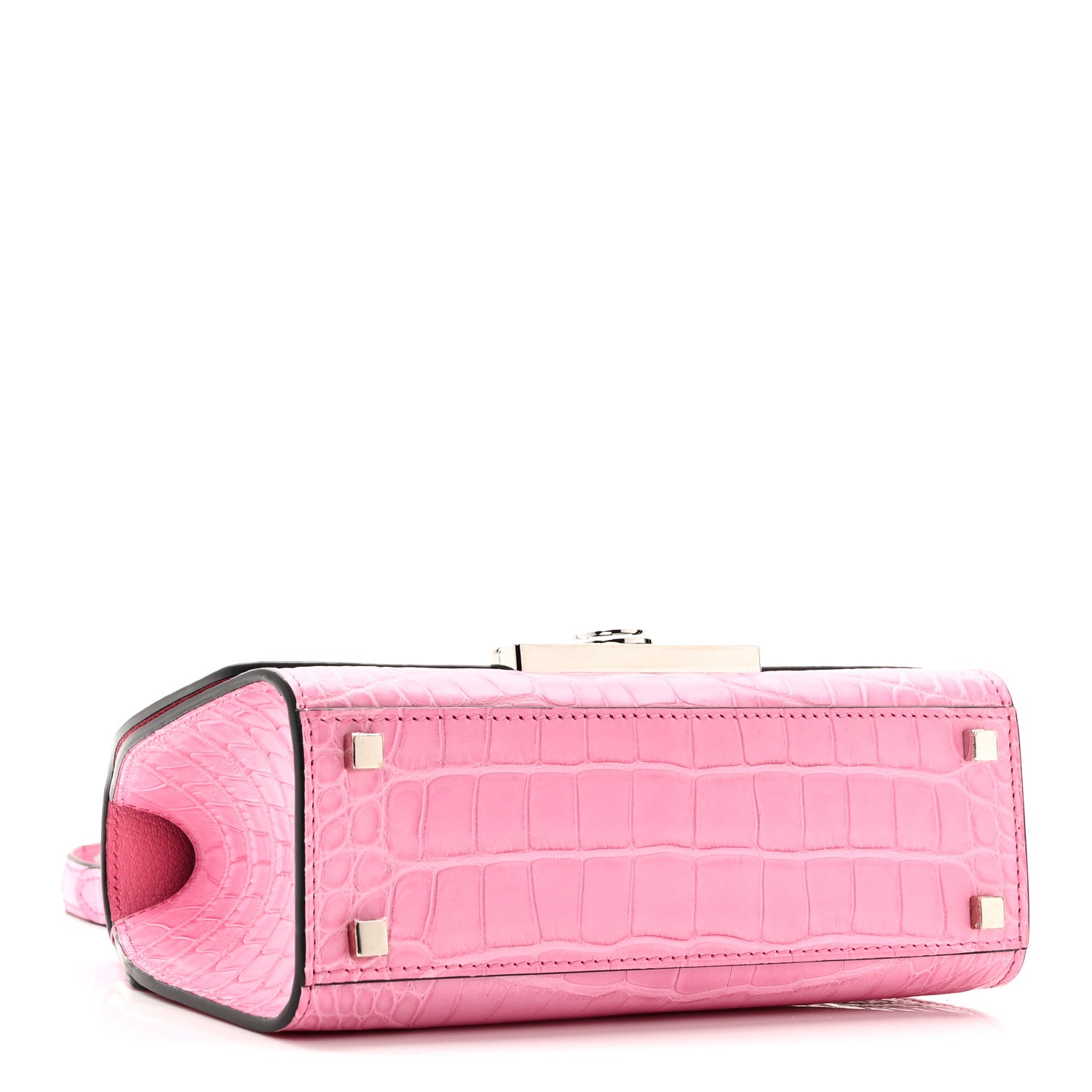 Moynat Matte Crocodile Rejane BB Pink 4 of 9