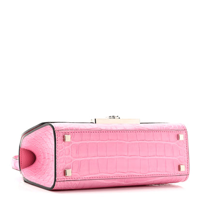 Moynat Matte Crocodile Rejane BB Pink 4 of 9