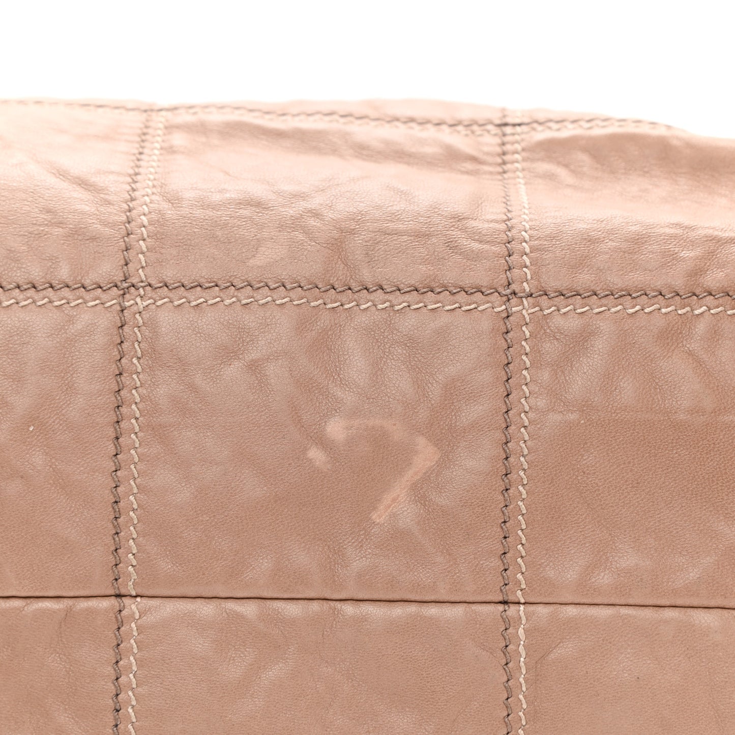 Nappa Antique Stitched Satchel Cammeo