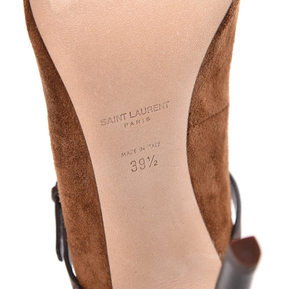 Saint Laurent Suede Majorelle 105 Pumps 39.5 Moro Coffee 6 of 9