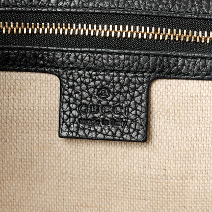 Gucci Pebbled Calfskin Medium Soho Chain Shoulder Bag Black 7 of 14