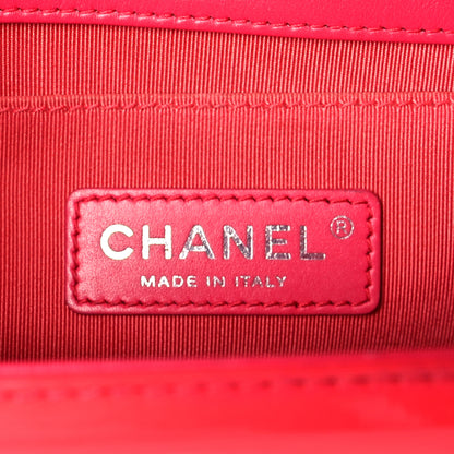 Chanel Patent Calfskin Enamel Quilted Medium Boy Flap Dark Pink 6 of 11