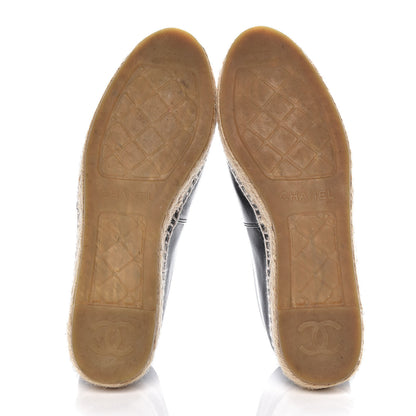 Chanel Lambskin CC Espadrilles 36 Black 5 of 11