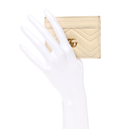 Gucci Calfskin Matelasse GG Marmont Card Holder White 2 of 10