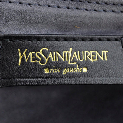 Saint Laurent Suede Crocodile Embossed Large Muse Two Blue 7 of 9