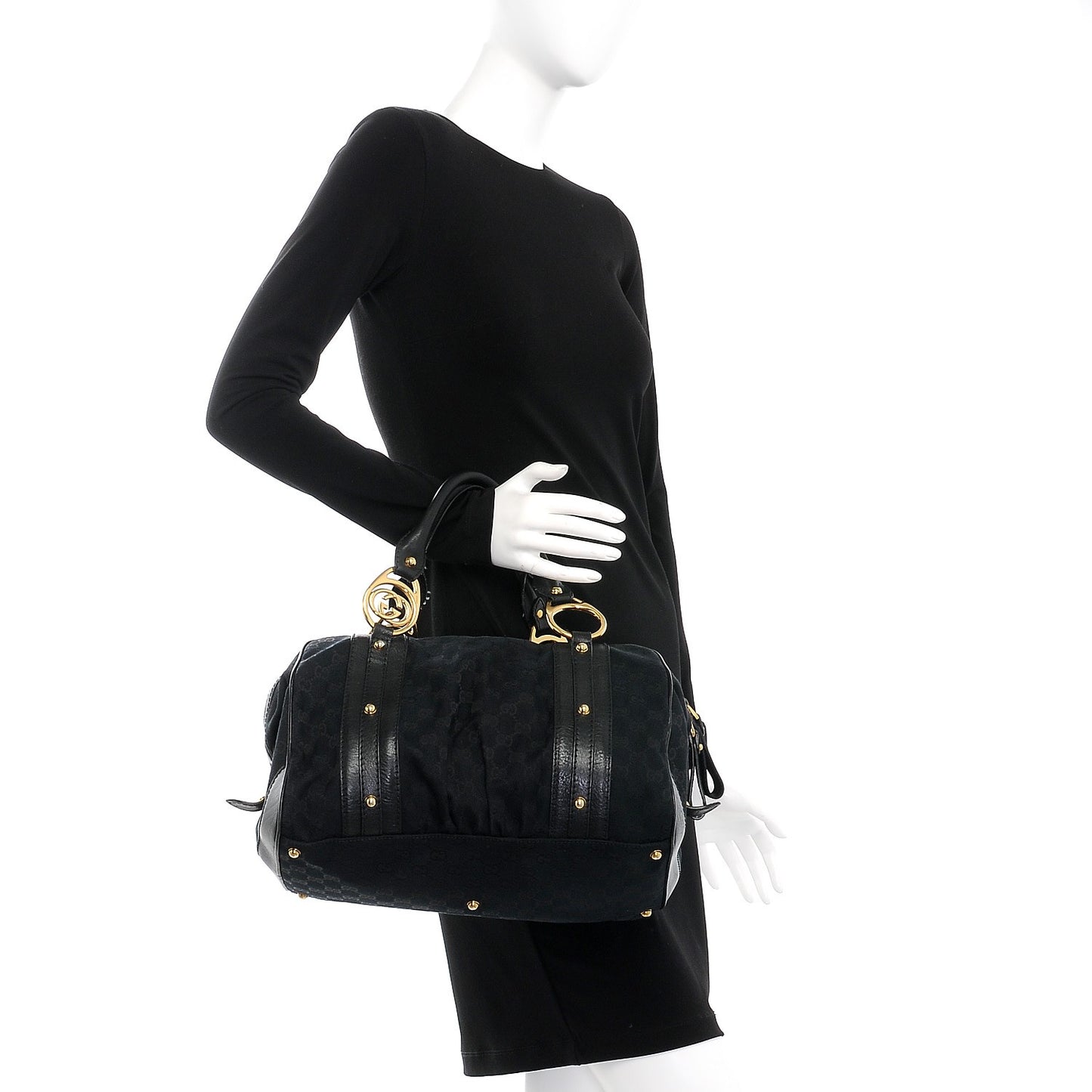 Monogram Medium Interlocking Boston Black