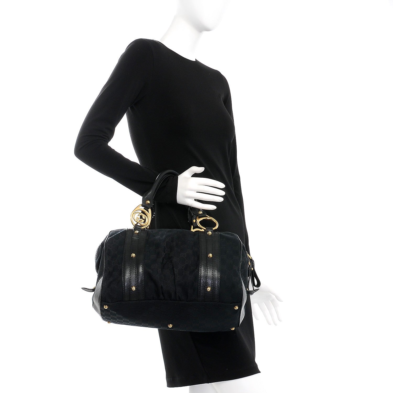 Gucci Monogram Medium Interlocking Boston Black 2 of 14