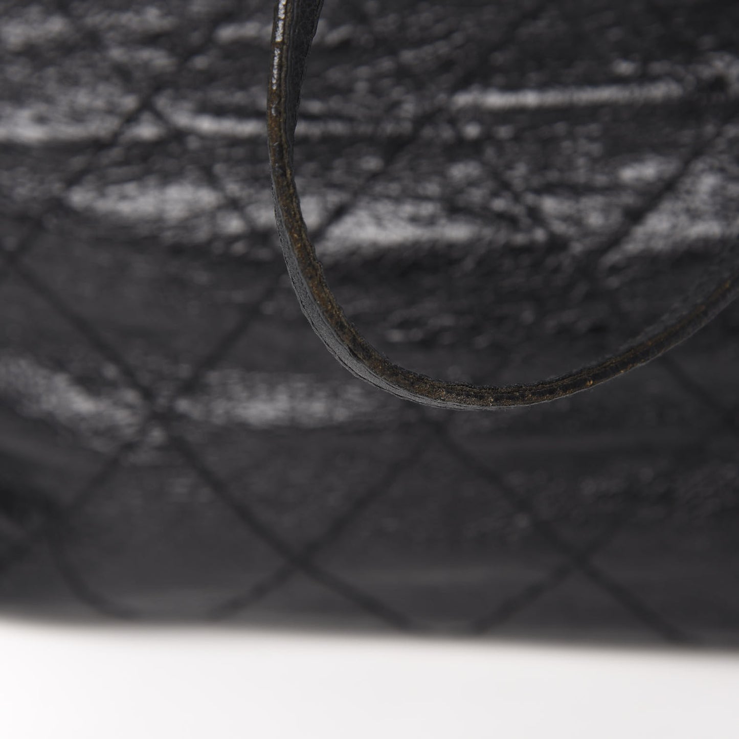 Glazed Calfskin Large On The Road Tote Black