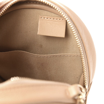 Chanel Caviar Quilted Round Clutch With Chain Beige 8 of 12
