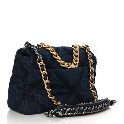 Chanel Denim Quilted Medium Chanel 19 Flap Blue 3 of 10
