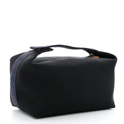 Hermes Canvas Large Bride-A-Brac Pouch Bleu Nuit 3 of 7