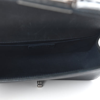 Chanel Caviar Stitched Medium Boy Flap Blue 4 of 9