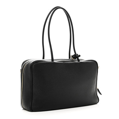 Prada Vitello Daino Soft Large Top Handle Bag Black 3 of 9
