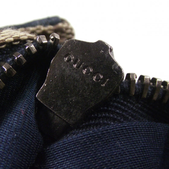Gucci GG Monogram Web Double Pocket Belt Bag Blue 9 of 10