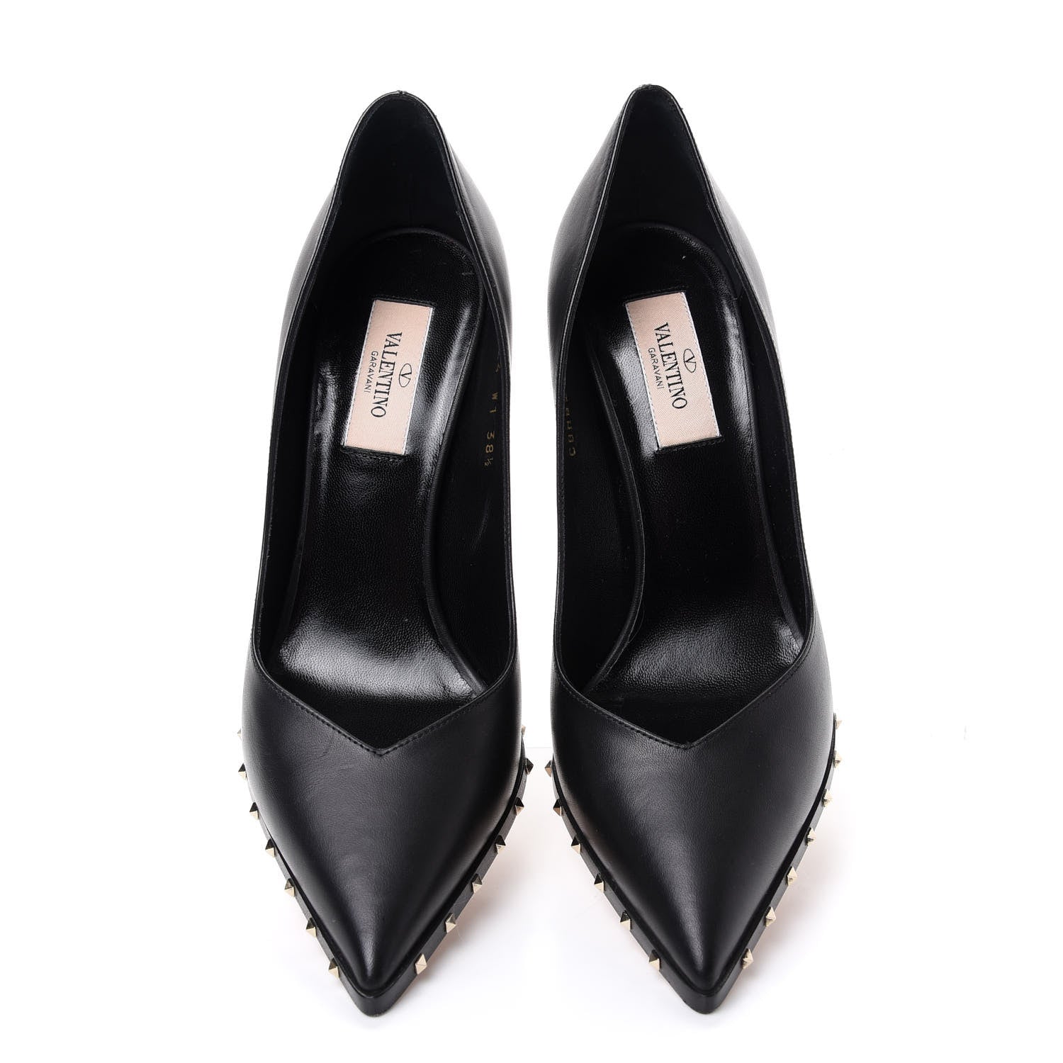 Valentino Garavani Calfskin Soul Rockstud Pumps 38.5 Black 5 of 10
