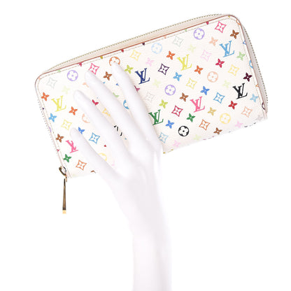 Louis Vuitton Monogram Multicolor Zippy Wallet White Litchi 2 of 15