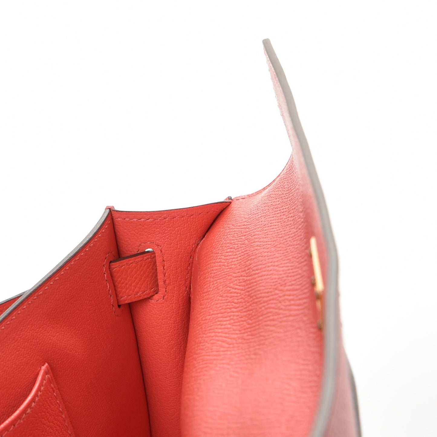 Epsom Kelly Cut Clutch Pochette Rose Jaipur
