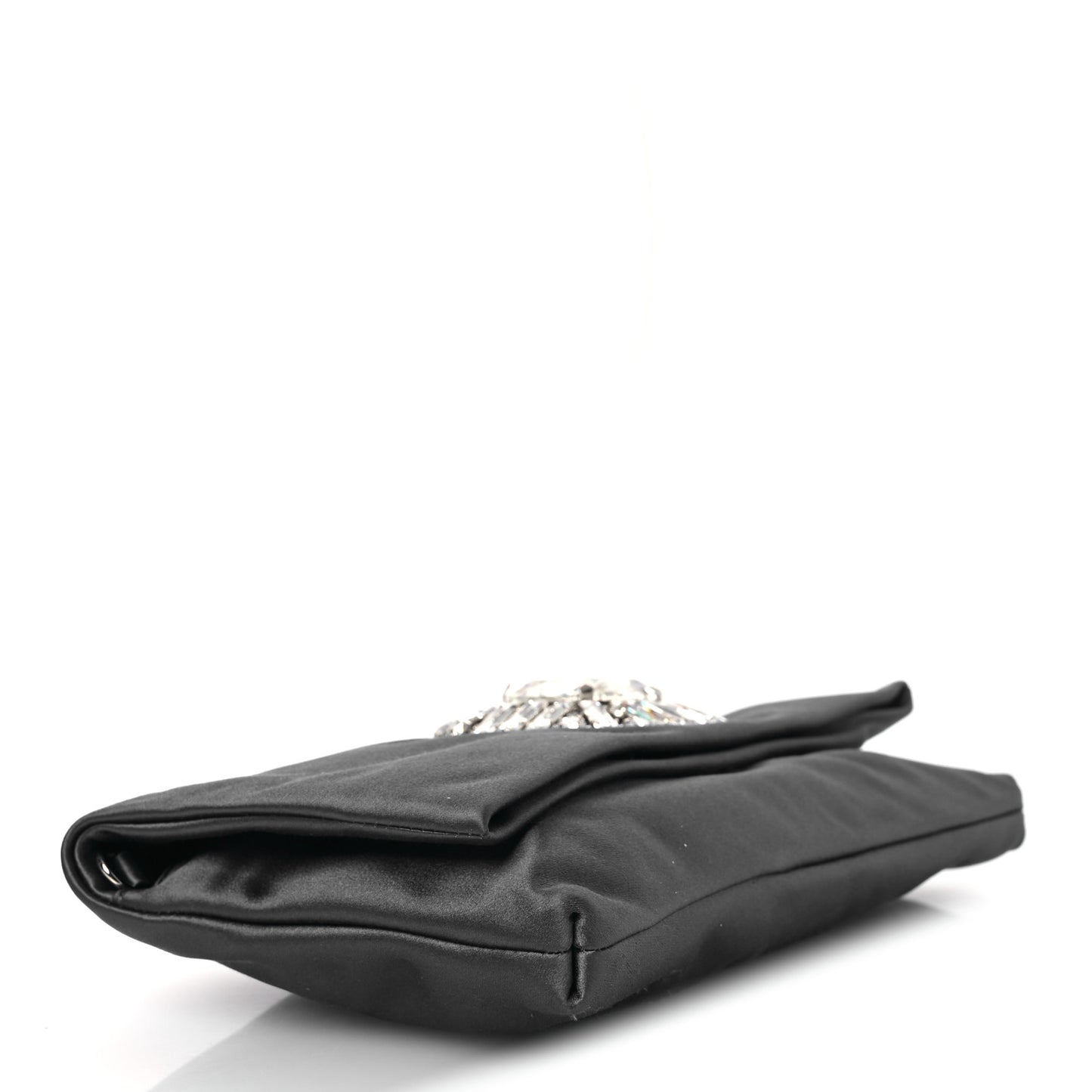 Satin Crystal Titania Clutch Blue