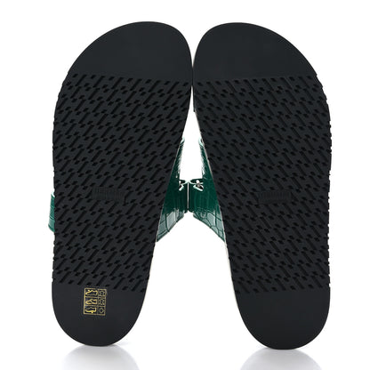 Hermes Matte Alligator Womens Chypre Sandals 40 Malachite 5 of 8