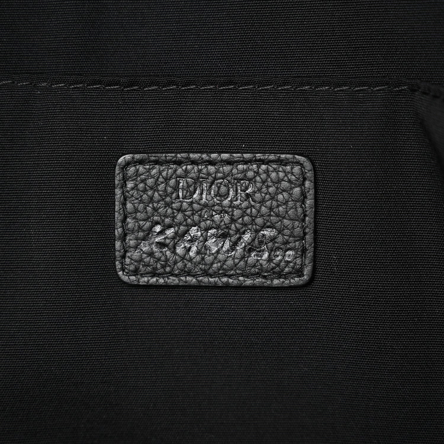 Christian Dior X KAWS Nylon Calfskin Logo Backpack Black 6 of 9