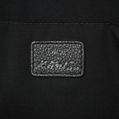 Christian Dior X KAWS Nylon Calfskin Logo Backpack Black 6 of 9